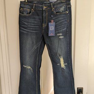 Vigoss Women's Jeans The Jagger Flare Distressed